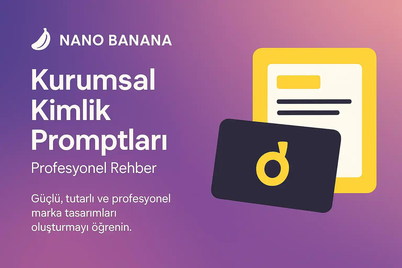 nano banana kurumsal kimlik promptları ile kurumsal tasarım görseli