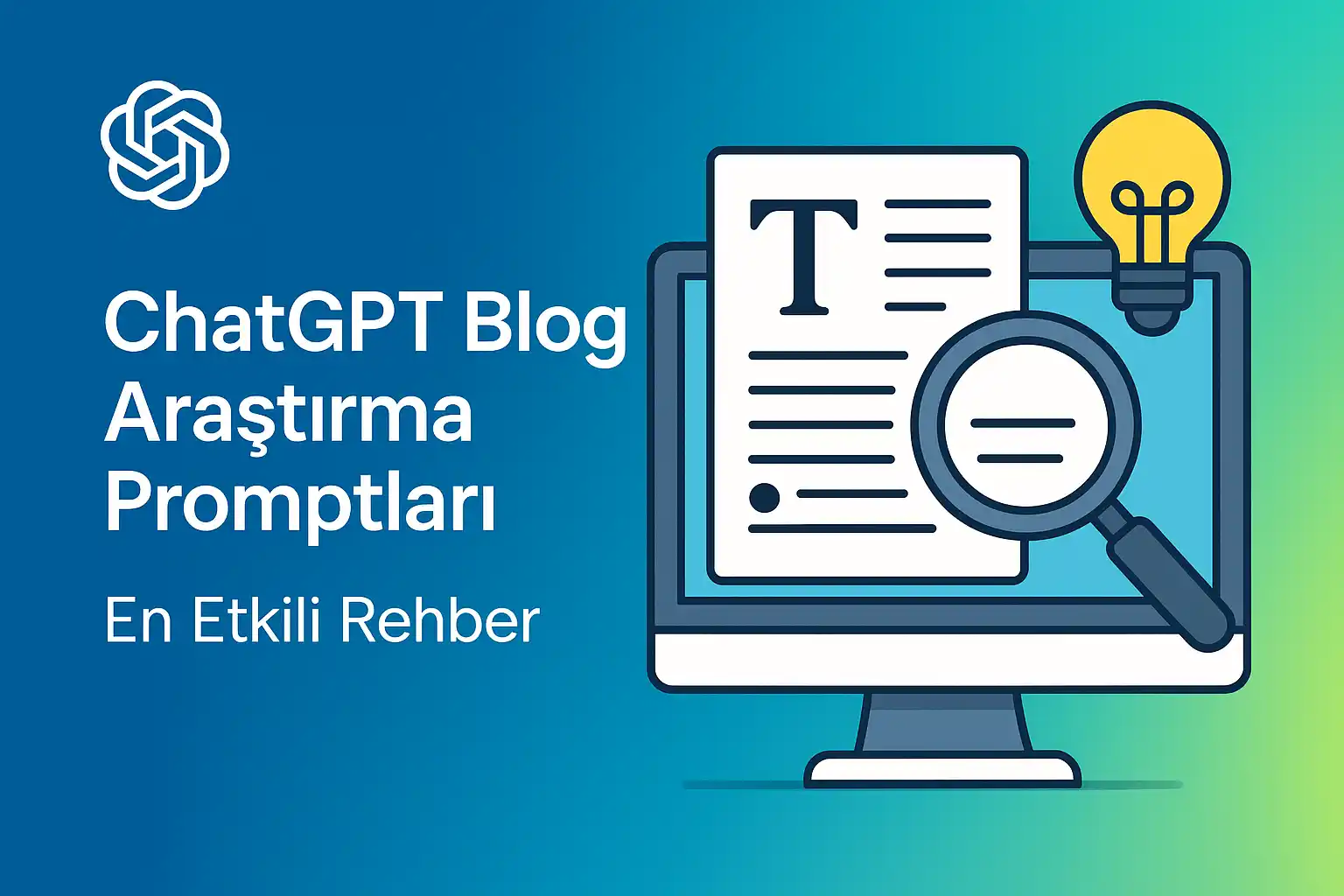 chatgpt blog araştırma promptları ile profesyonel içerik araştırması görseli