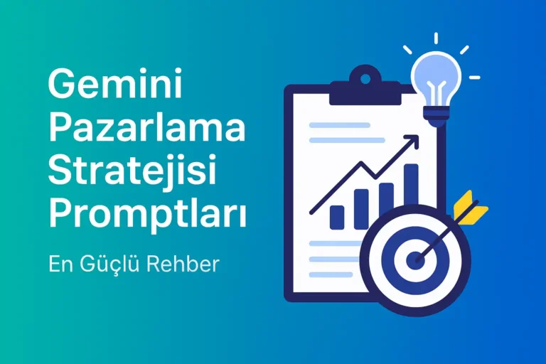 gemini pazarlama stratejisi promptları için modern kapak görseli
