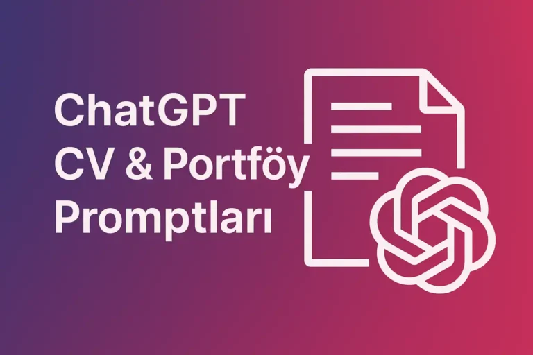 ChatGPT cv promptları için profesyonel kapak görseli